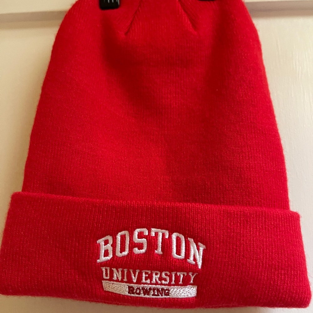 Boston U Rowing  Vibrant Red Beanie